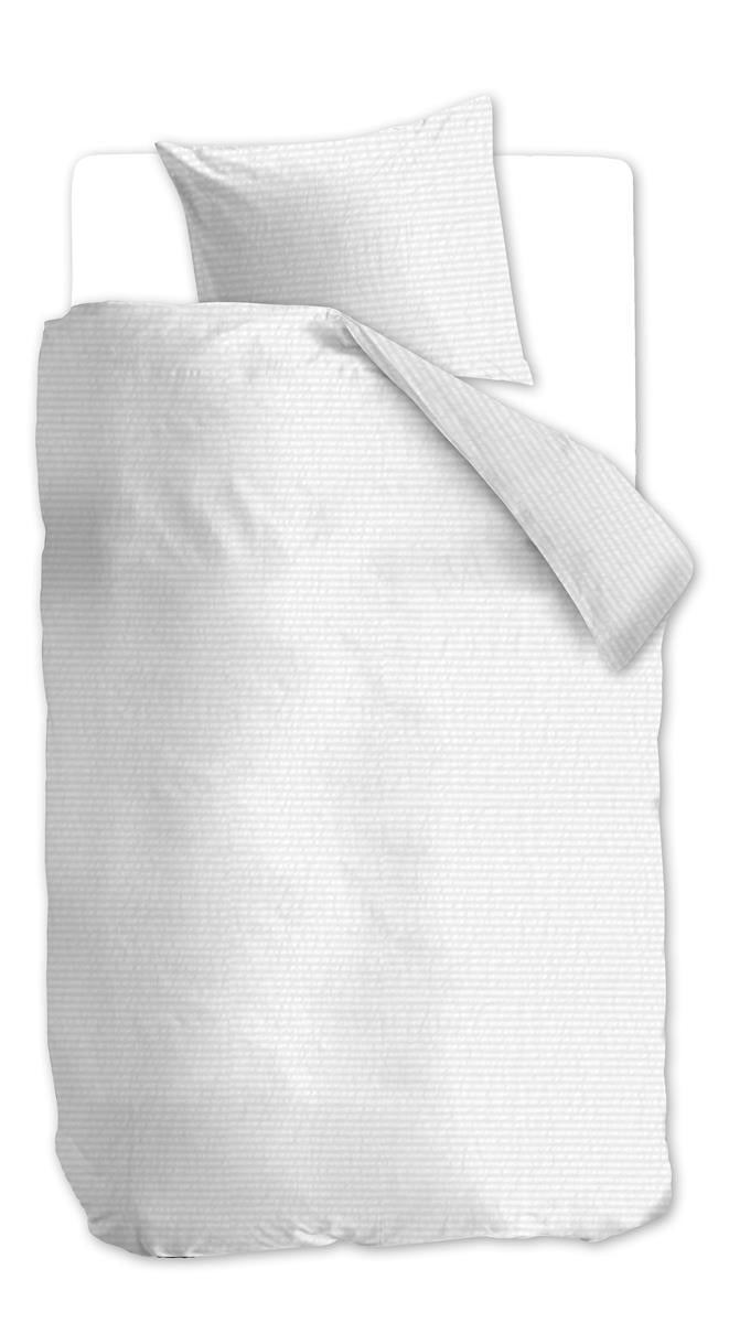 Beddinghouse Wave dekbedovertrek - Effen - Eenpersoons - 140x200/220 - Wit