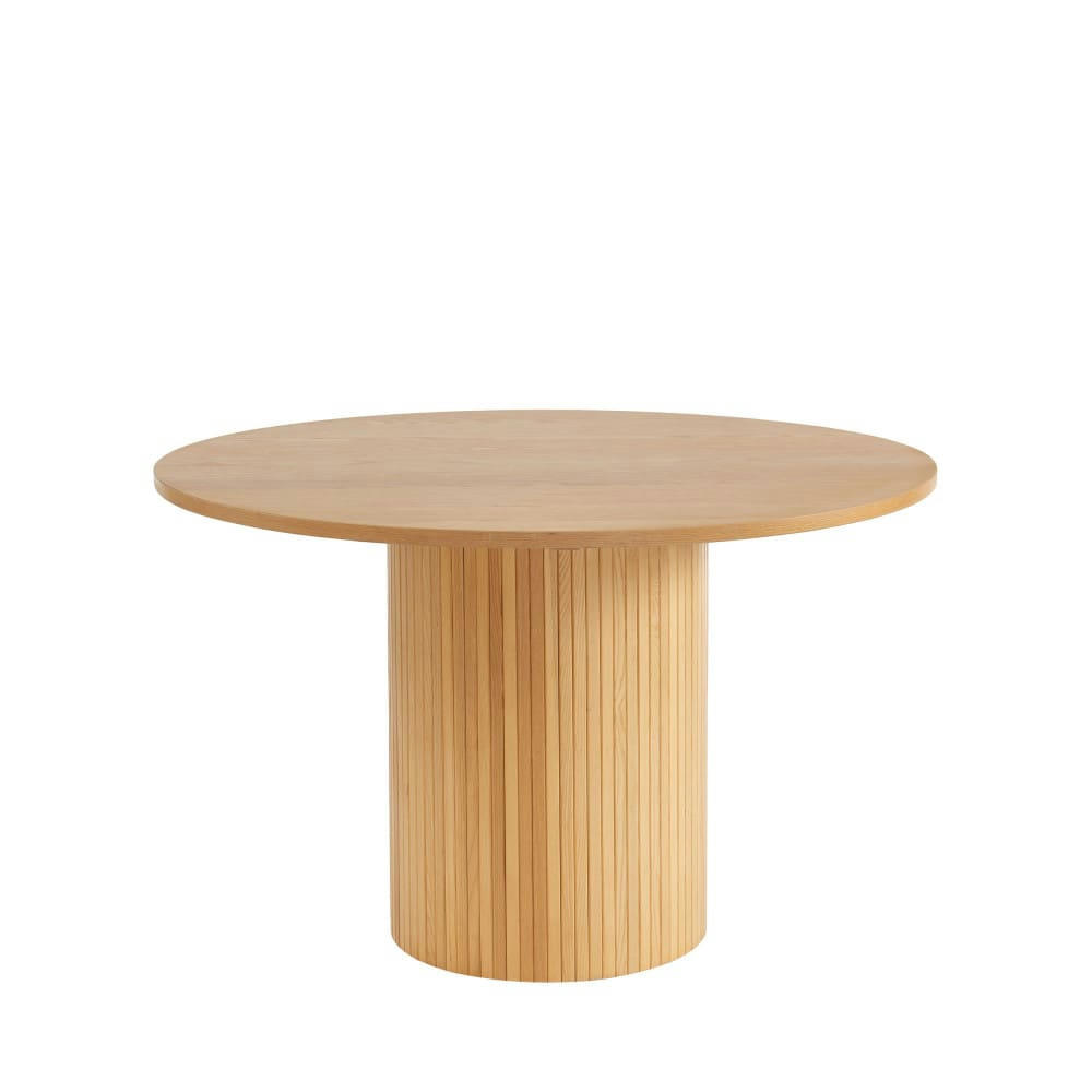 MATI - Table à manger ronde en bois D120cm bois clair