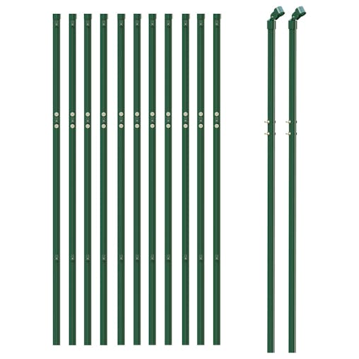 NNEVL Wire Mesh Fence Green 1x25 m Galvanised Steel