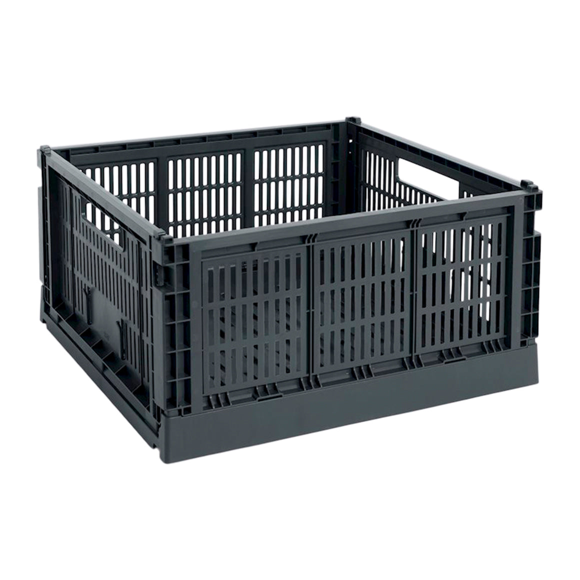 HAY Colour Crates Krat L - Vierkant - Charcoal