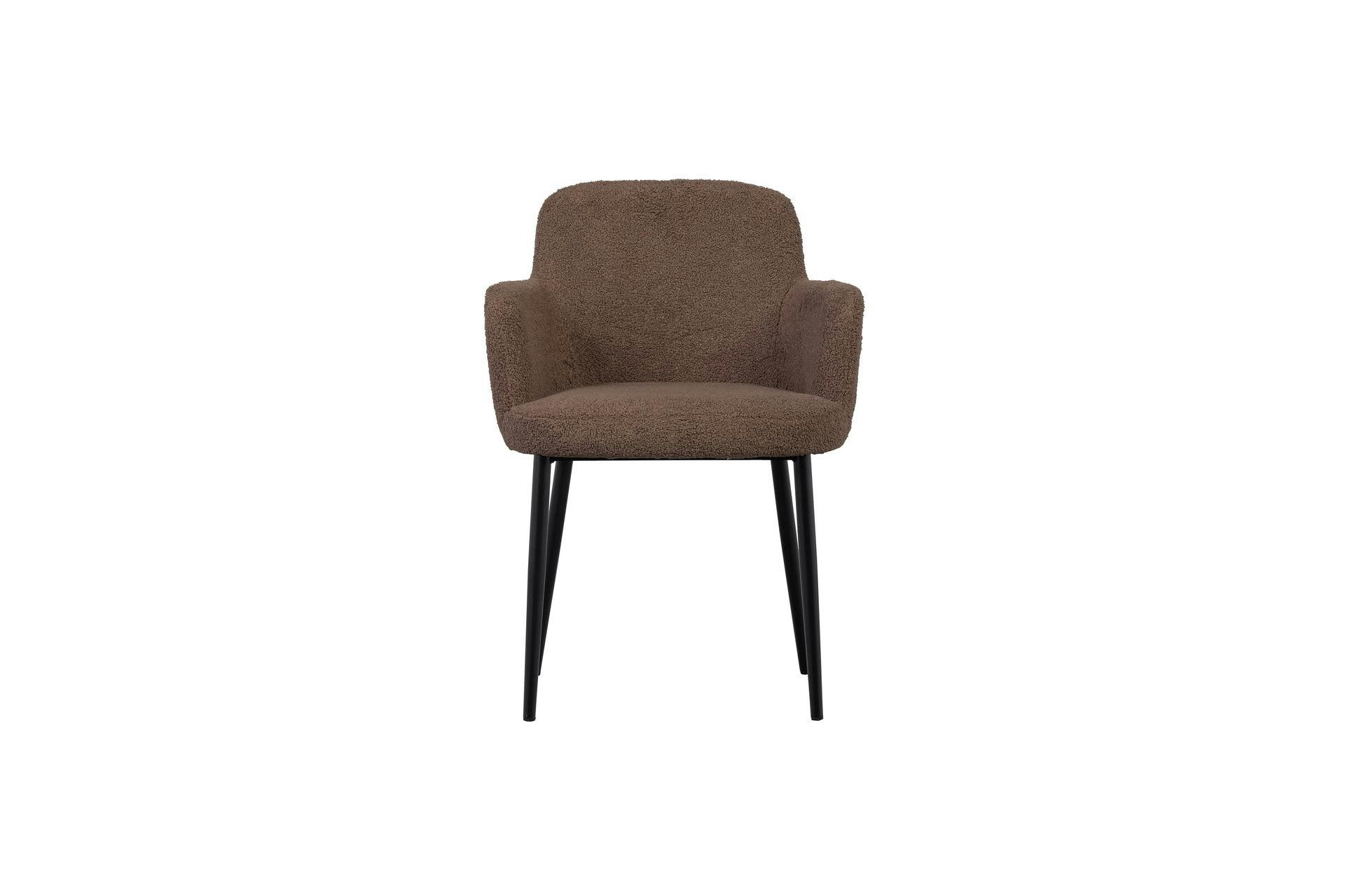 DINING - Chaise en tissu marron