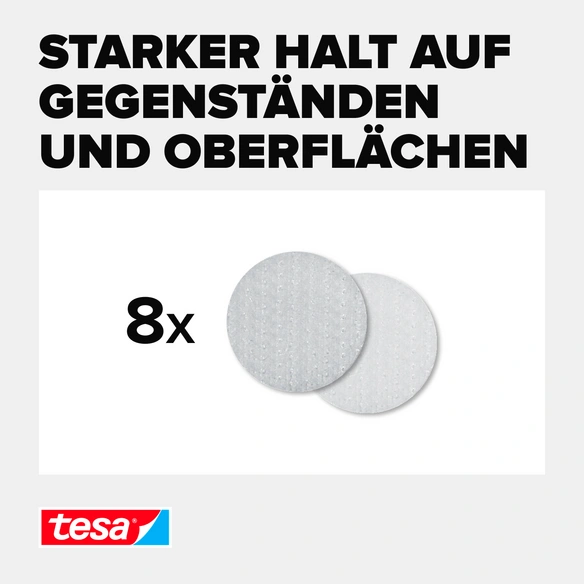 Klettband »ON&OFF®«, weiß, Ø16 mm, 8 Stück