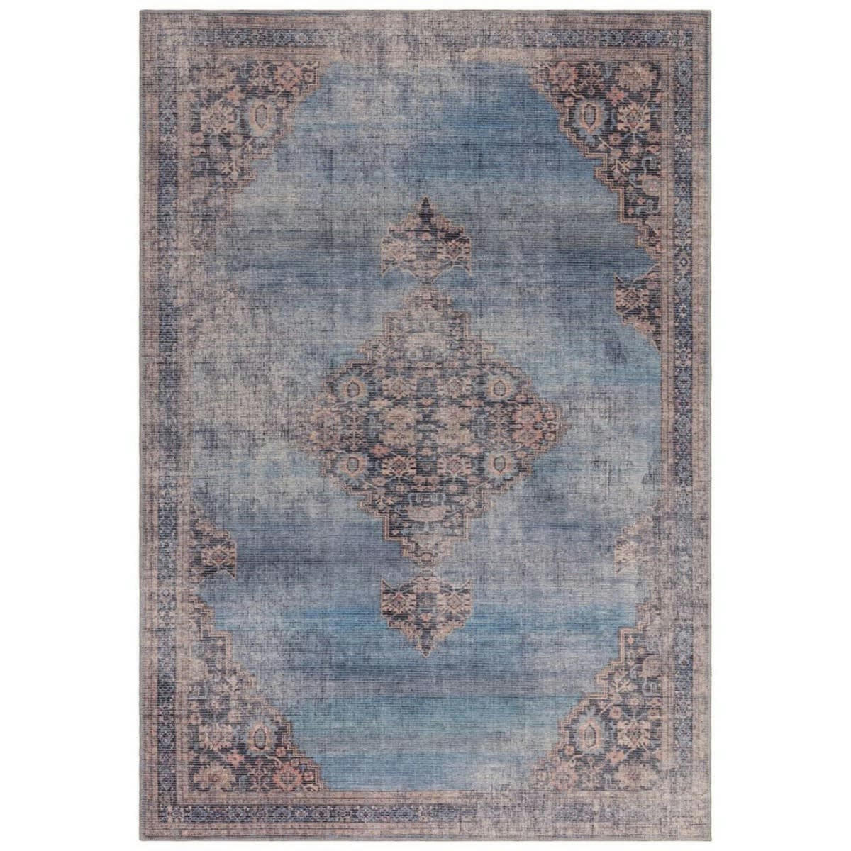 DANA - Tapis de salon en polypropylène bleu 200x290 cm