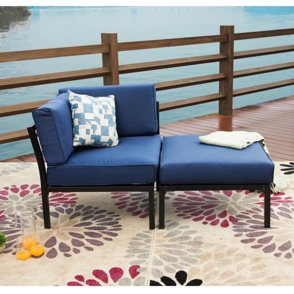 PATIO FESTIVAL 2-Piece Outdoor Corner Loveseat