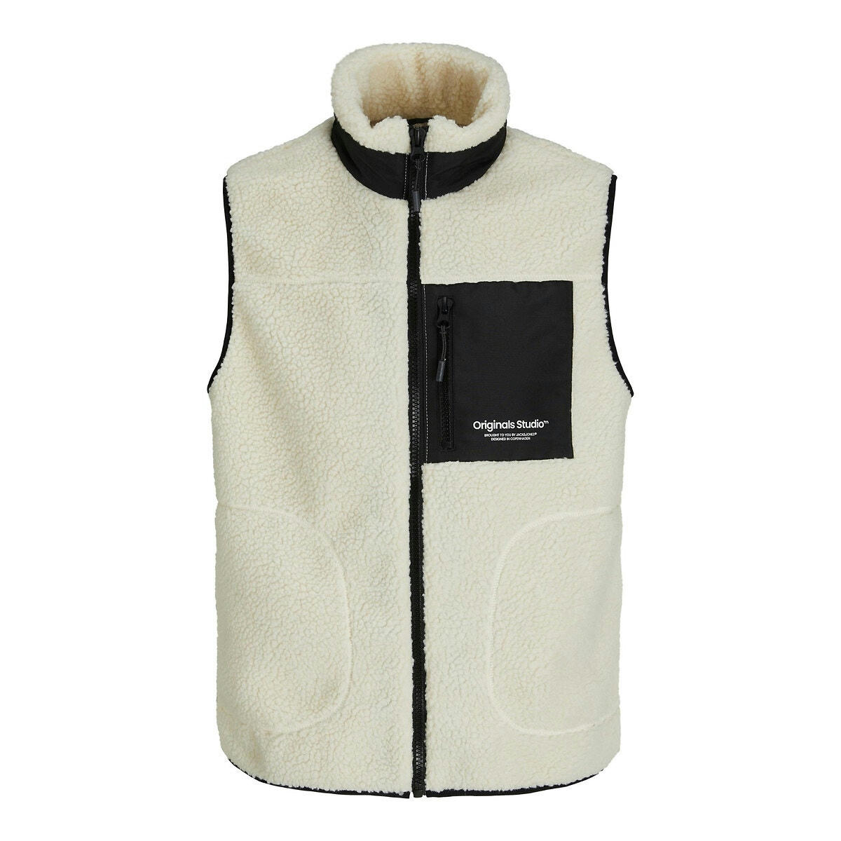 Blouson polaire sans manches zippé