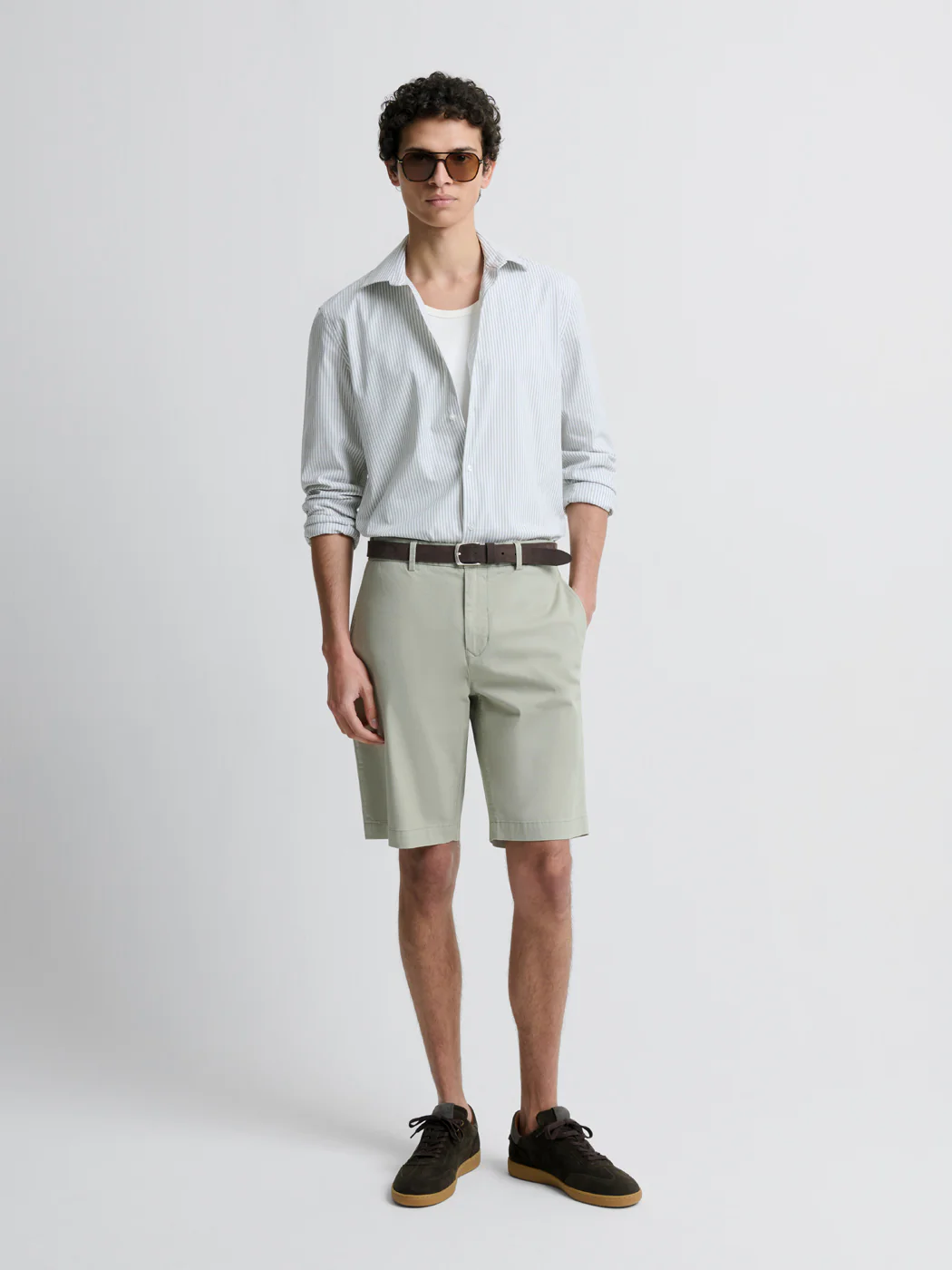 Bermuda slim taille semi-élastiquée