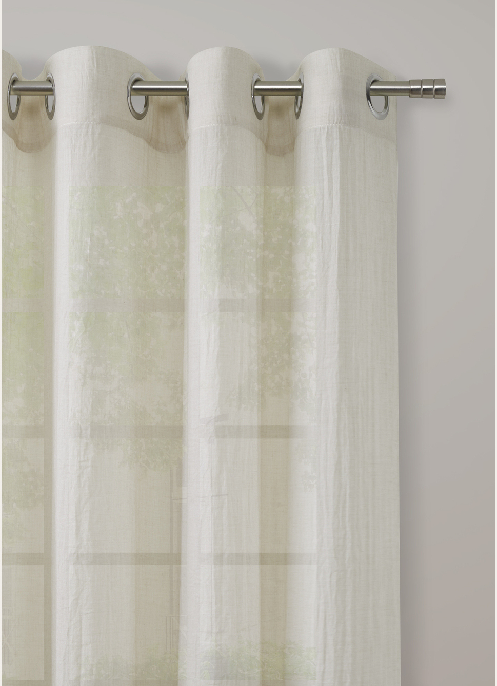 VOILAGE UNI TRAMÉ RUCHER BEIGE