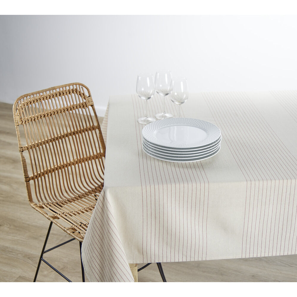 Nappe tissé coton beige 150x150cm