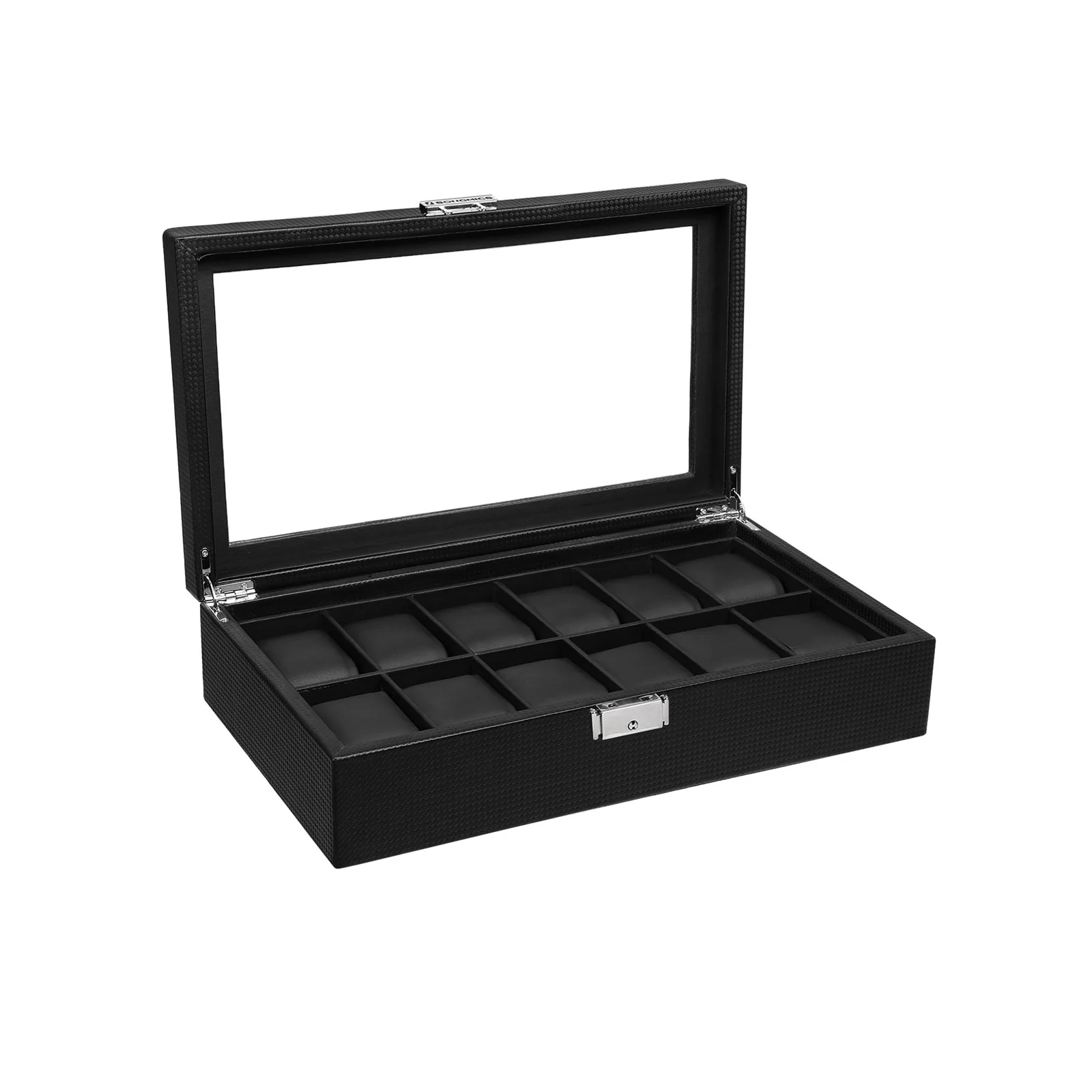 Boîtes à montres 12 cases noir