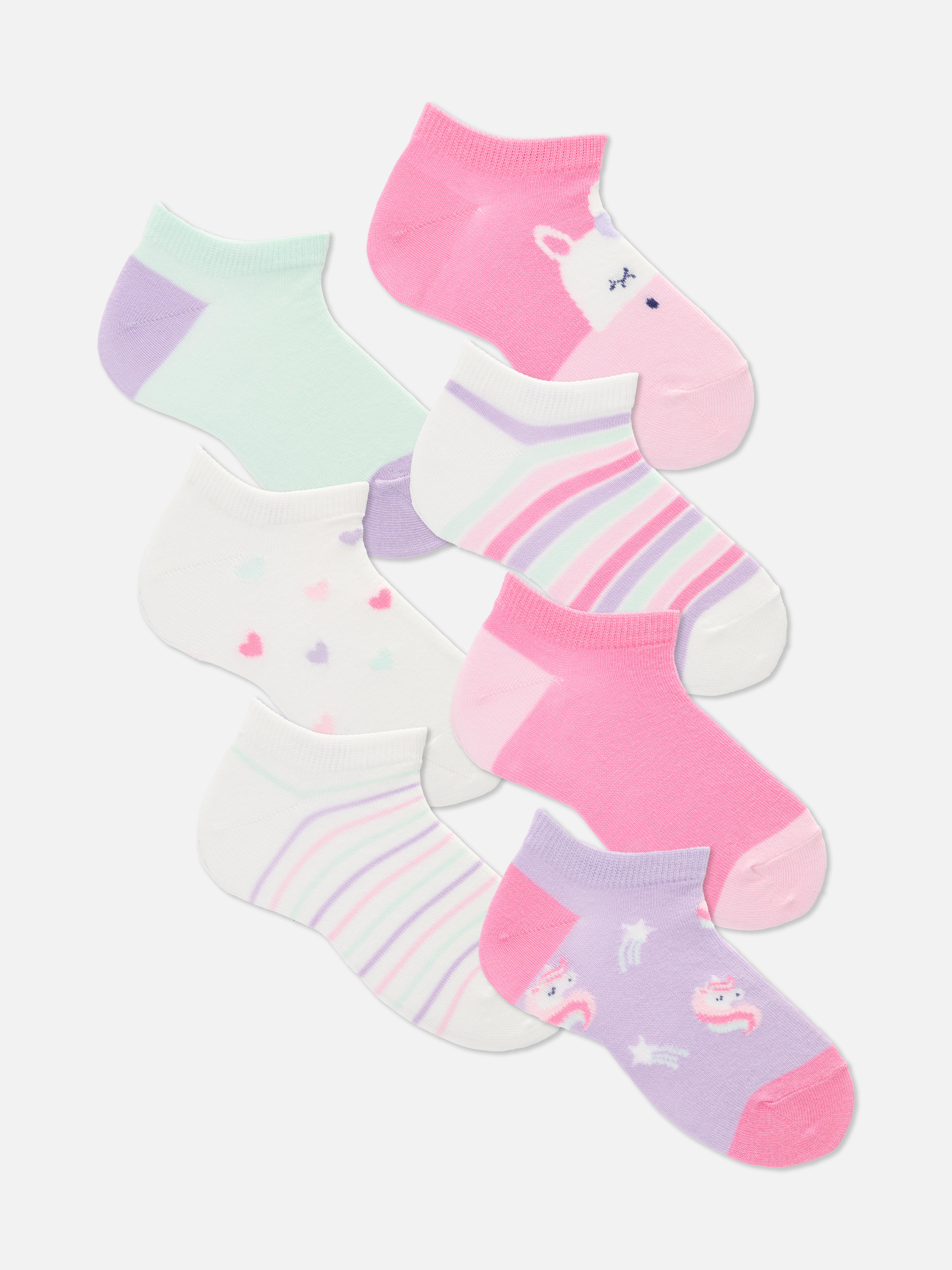 7-Pack Unicorn Sneaker Socks