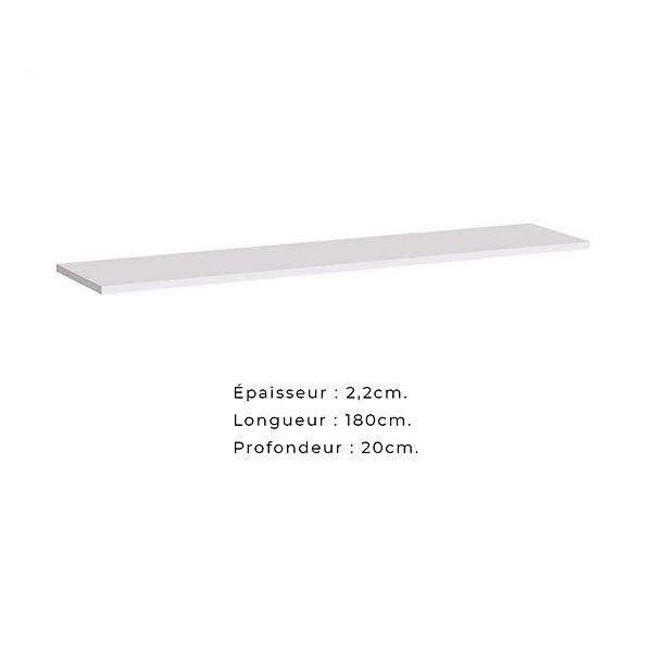 Etagère murale SWITCH180 cm blanc mat