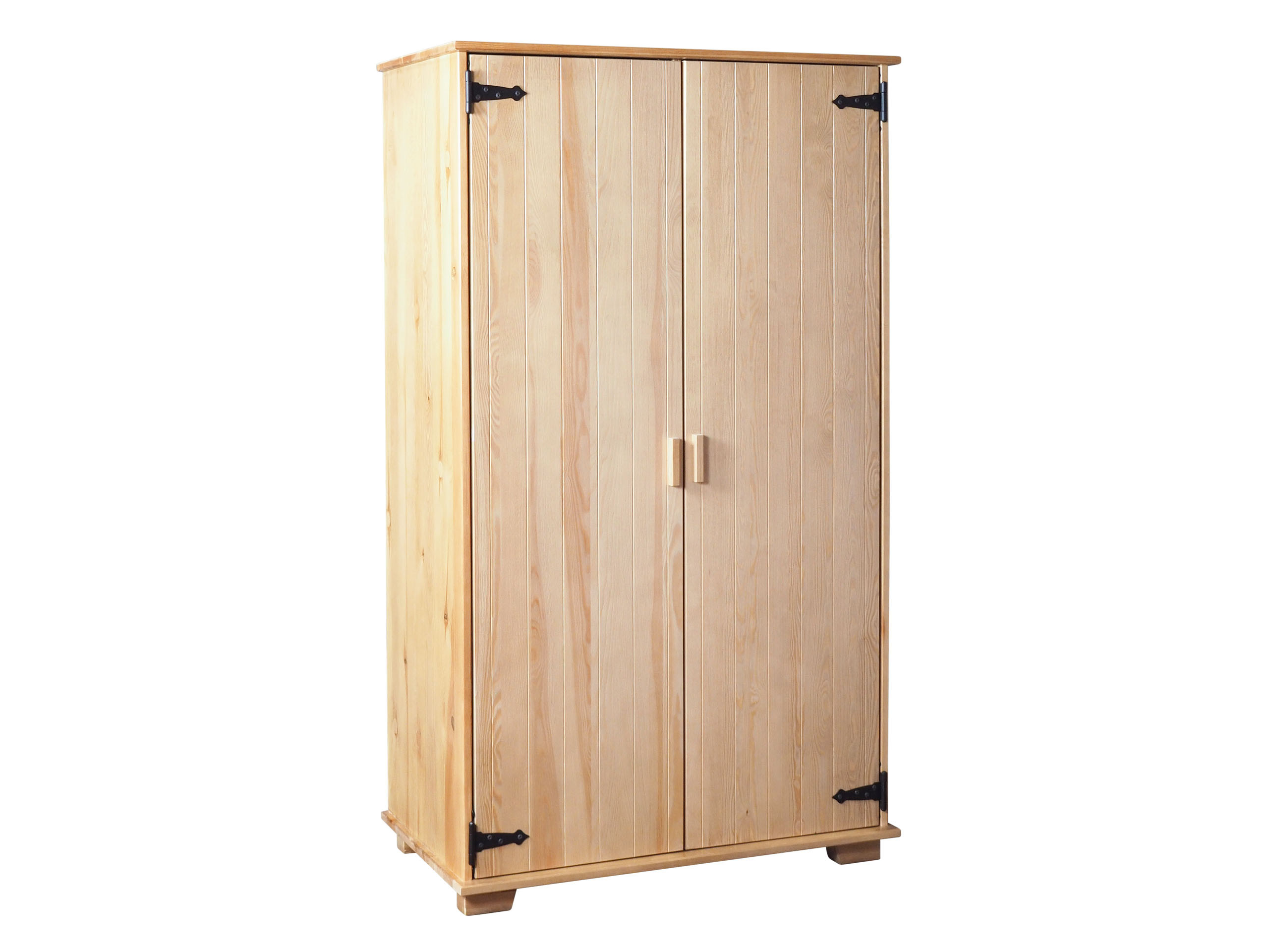 Szafa drewniana Natural wood, drążek i półki, kolor dębowy