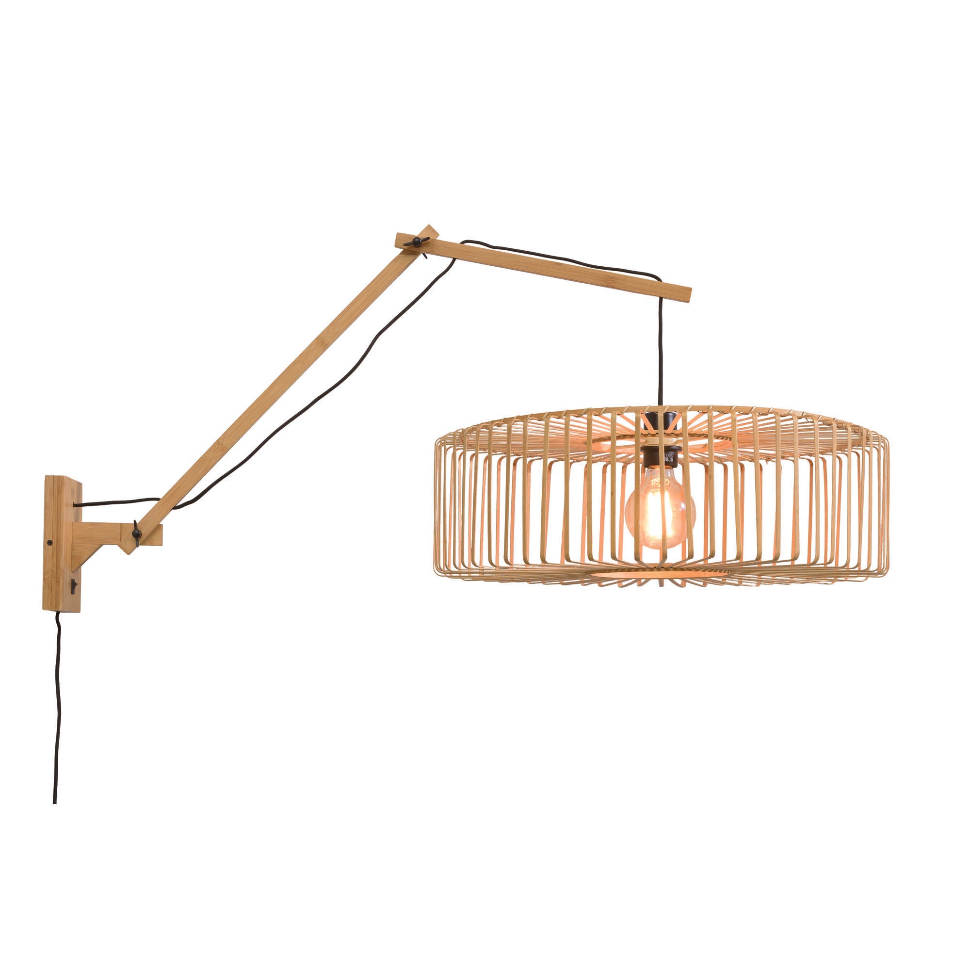 GOOD&MOJO wandlamp Bromo - bruin - Ø60cm
