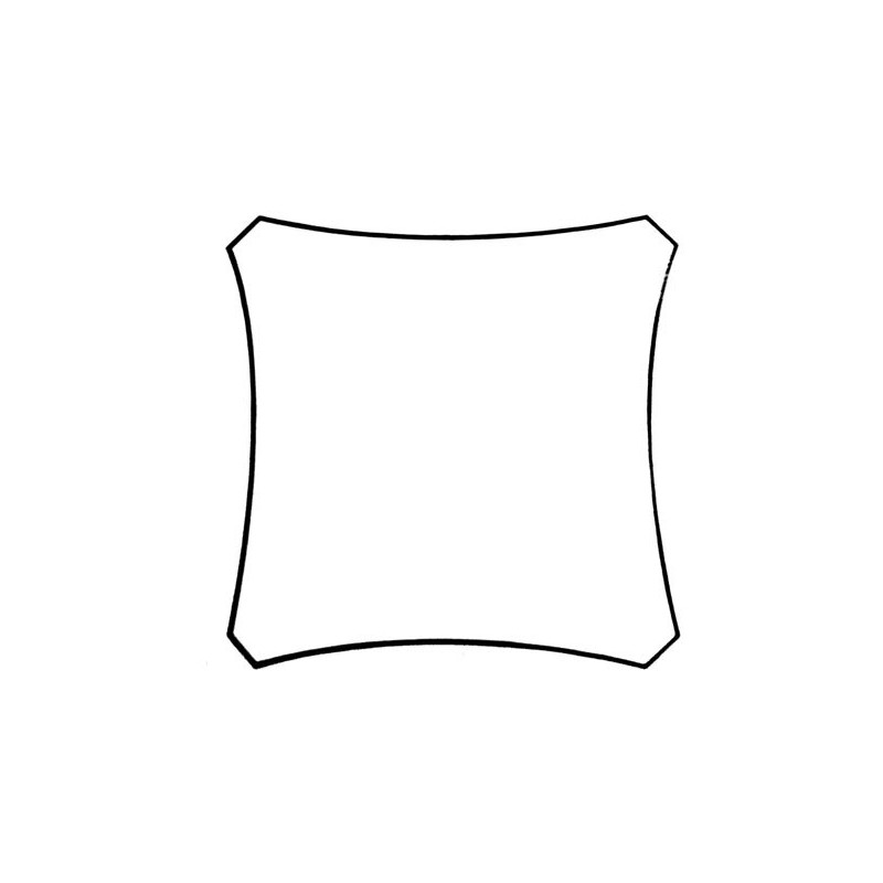 Toile d'ombrage crème carrée 5 x 5 m PEREL