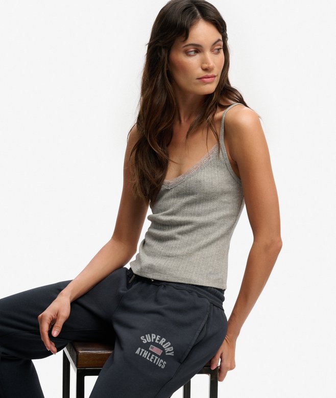 Athletic Essentials V Neck Pointelle Cami Top