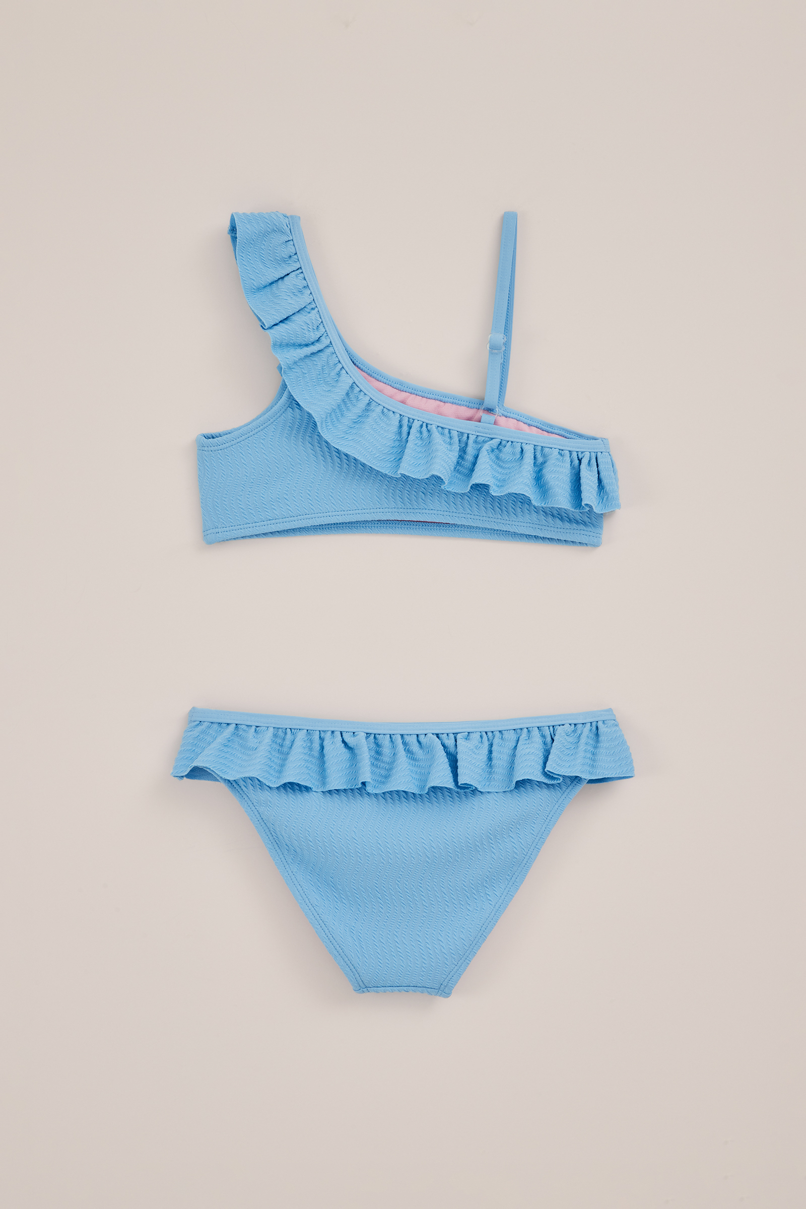 Meisjes bikini met structuur en ruches