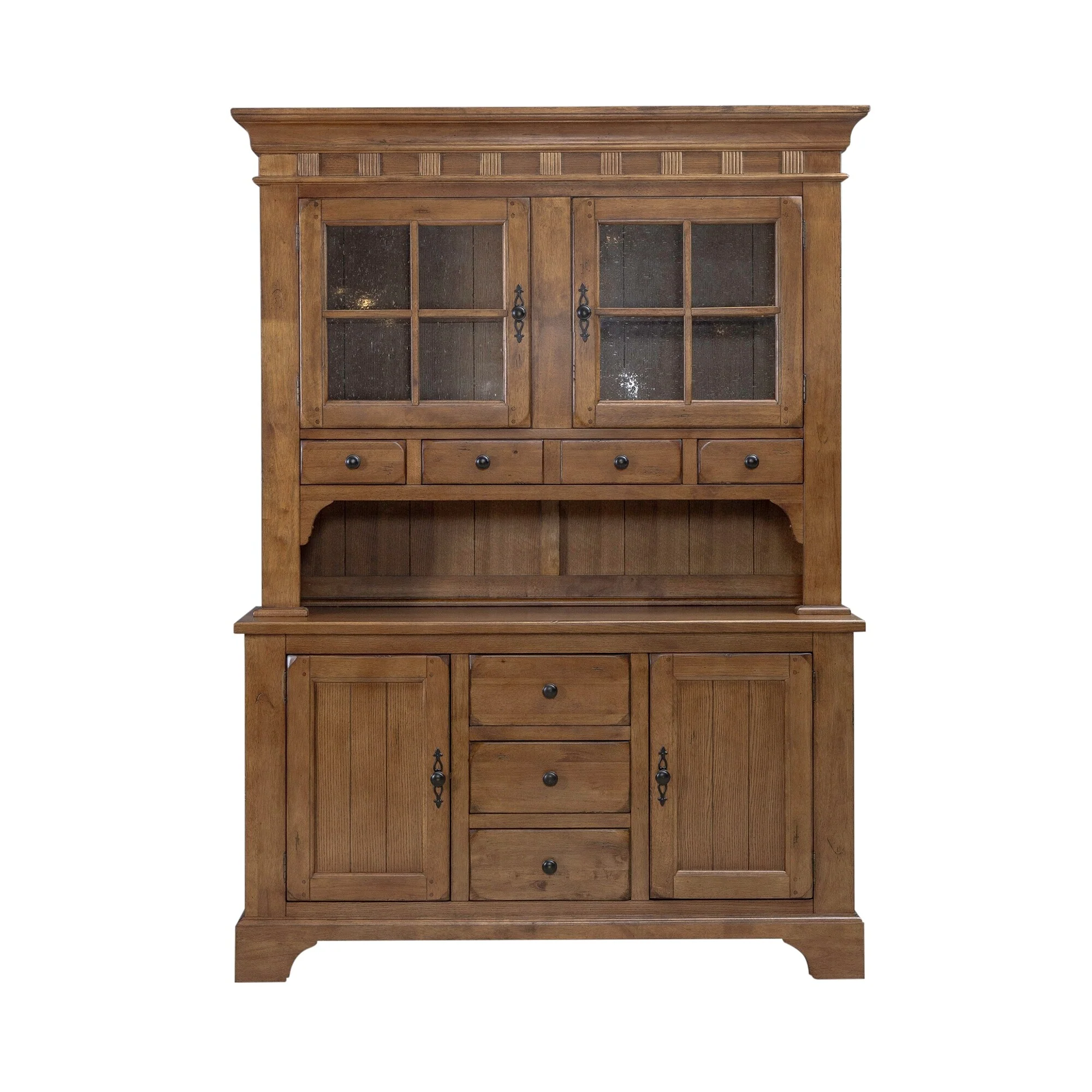 Treasures Rustic Oak Buffet and Hutch