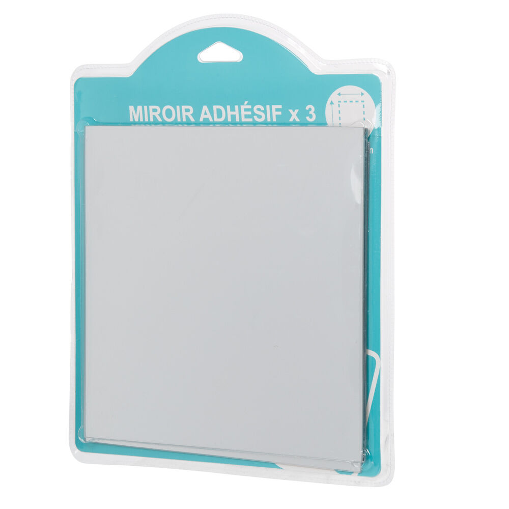 Miroir carré adhésif x3