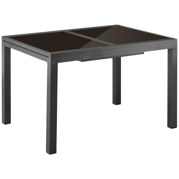 Ausziehtisch, BxHxL: 90 x 75 x 180 cm, Tischplatte: Sicherheitsglas