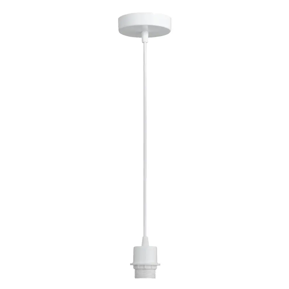 Pendel hanglamp wit met schroefdraad voor kap - E27 - 100 cm