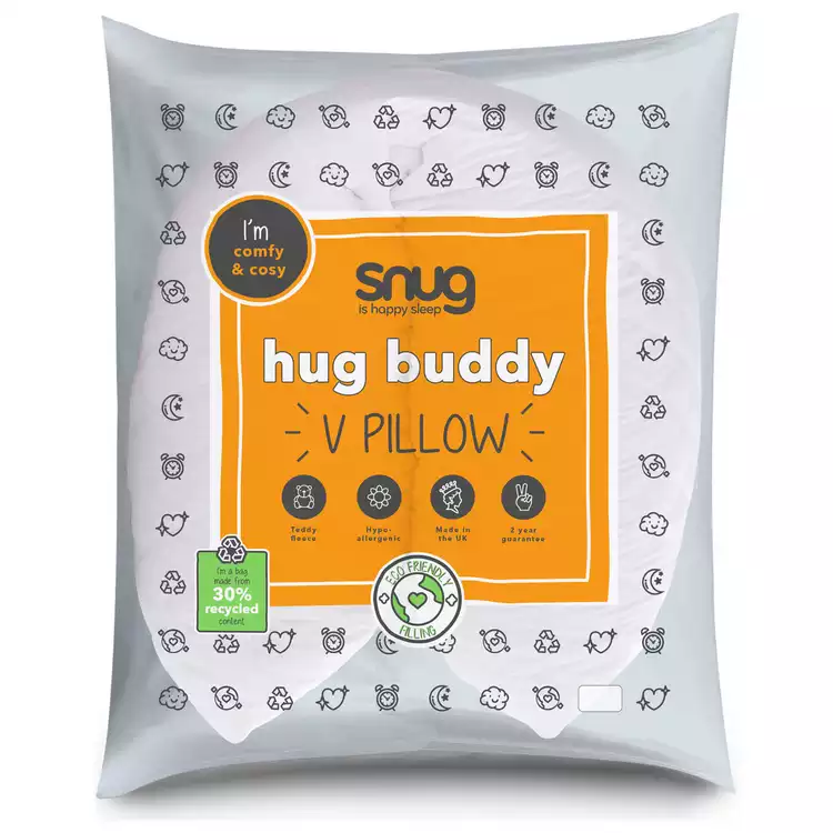 Snug Hug Buddy V Shaped Hollowfibre Medium Pillow