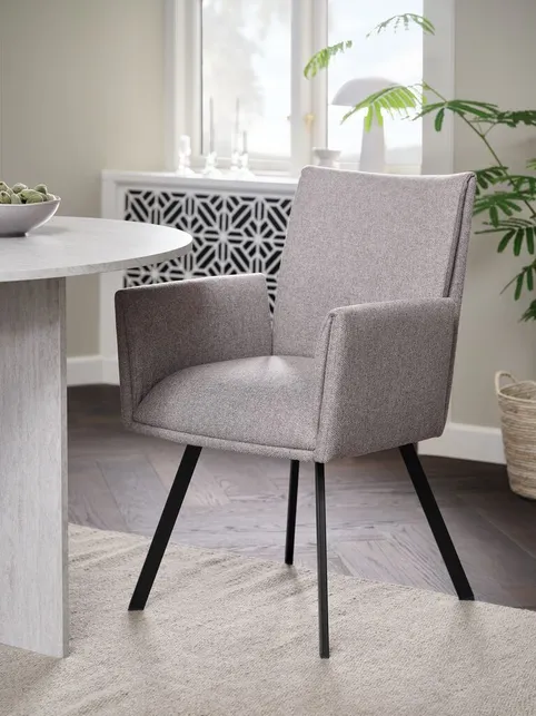 Spisebordsstol GJESING beige stof/sort