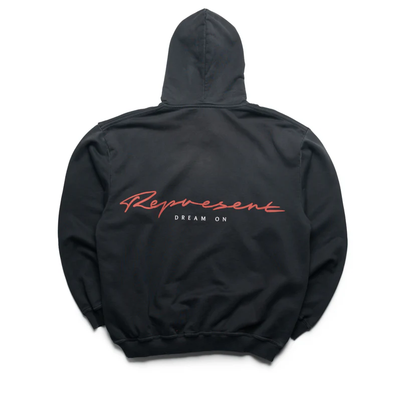 Represent Chrome Flight Hoodie - Stained Black