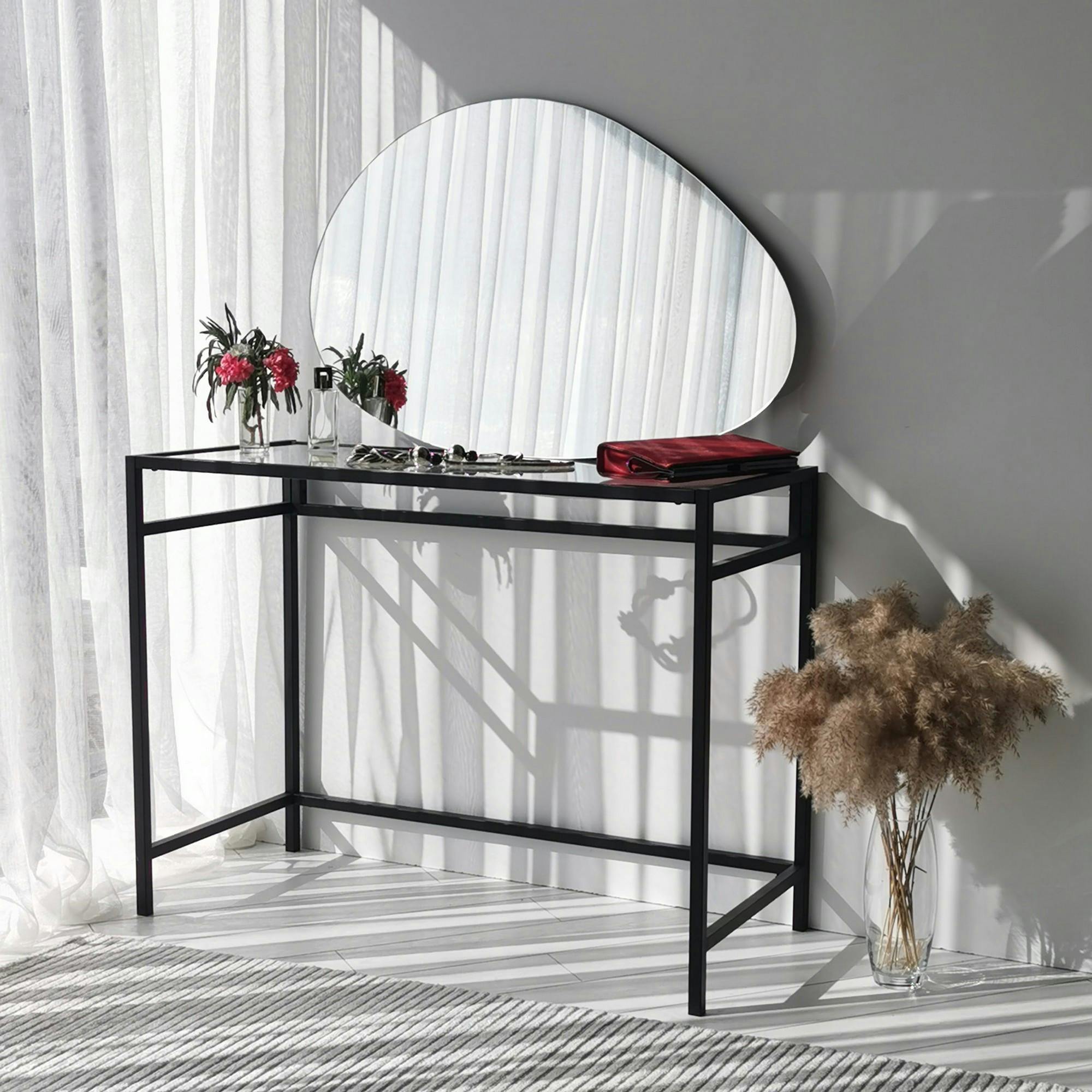 Miroir mural organique forme galet 76 cm - style design CODY