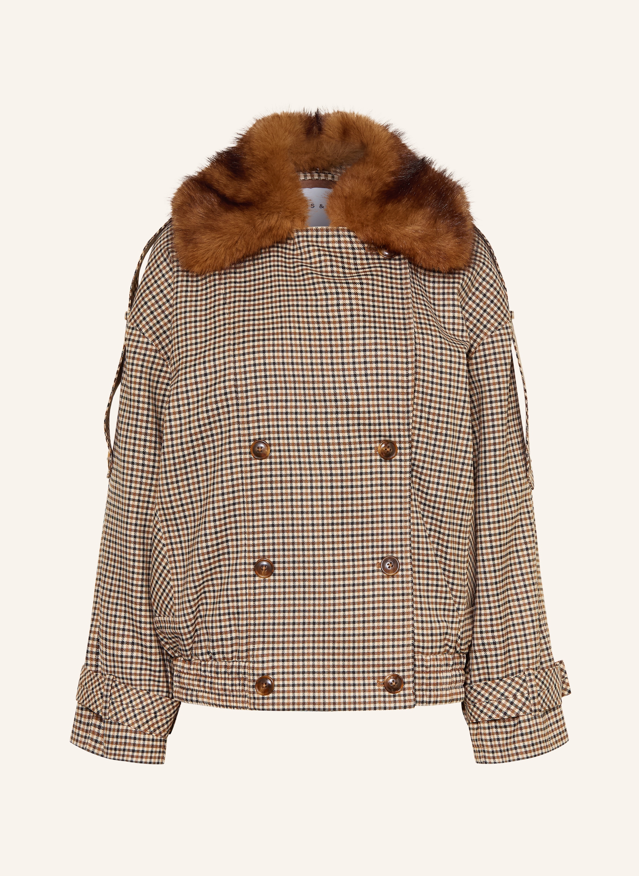 MRS & HUGS Cabanjacke mit abnehmbarem Kunstfell