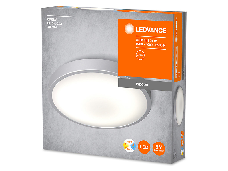 Plafon Orbis LED 41 cm ze zmienną barwą światła srebrny