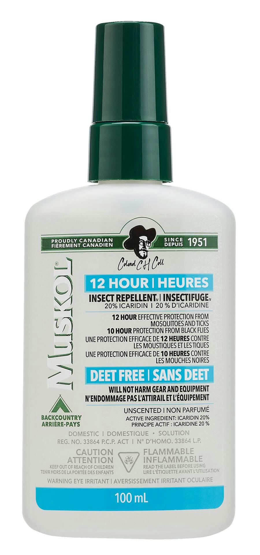 Muskol BackCountry 12-hour DEET-Free Pump Mosquito/Insect Repellent Spray, 100-mL