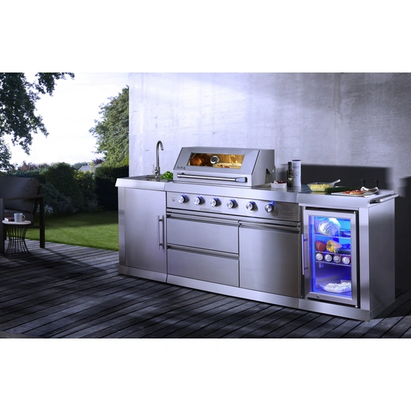 Outdoor-Küche, Grillfläche: 70 x 45 cm, mit Unterschrank
