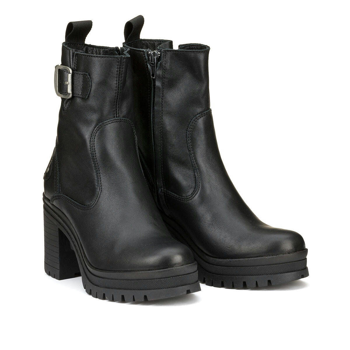 Bottines cuir à talon Pallamona