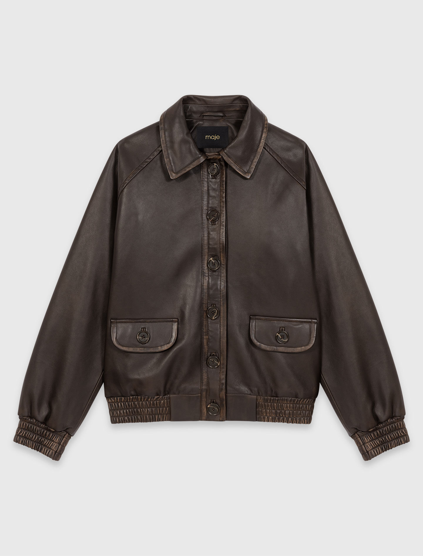 Blouson court en cuir