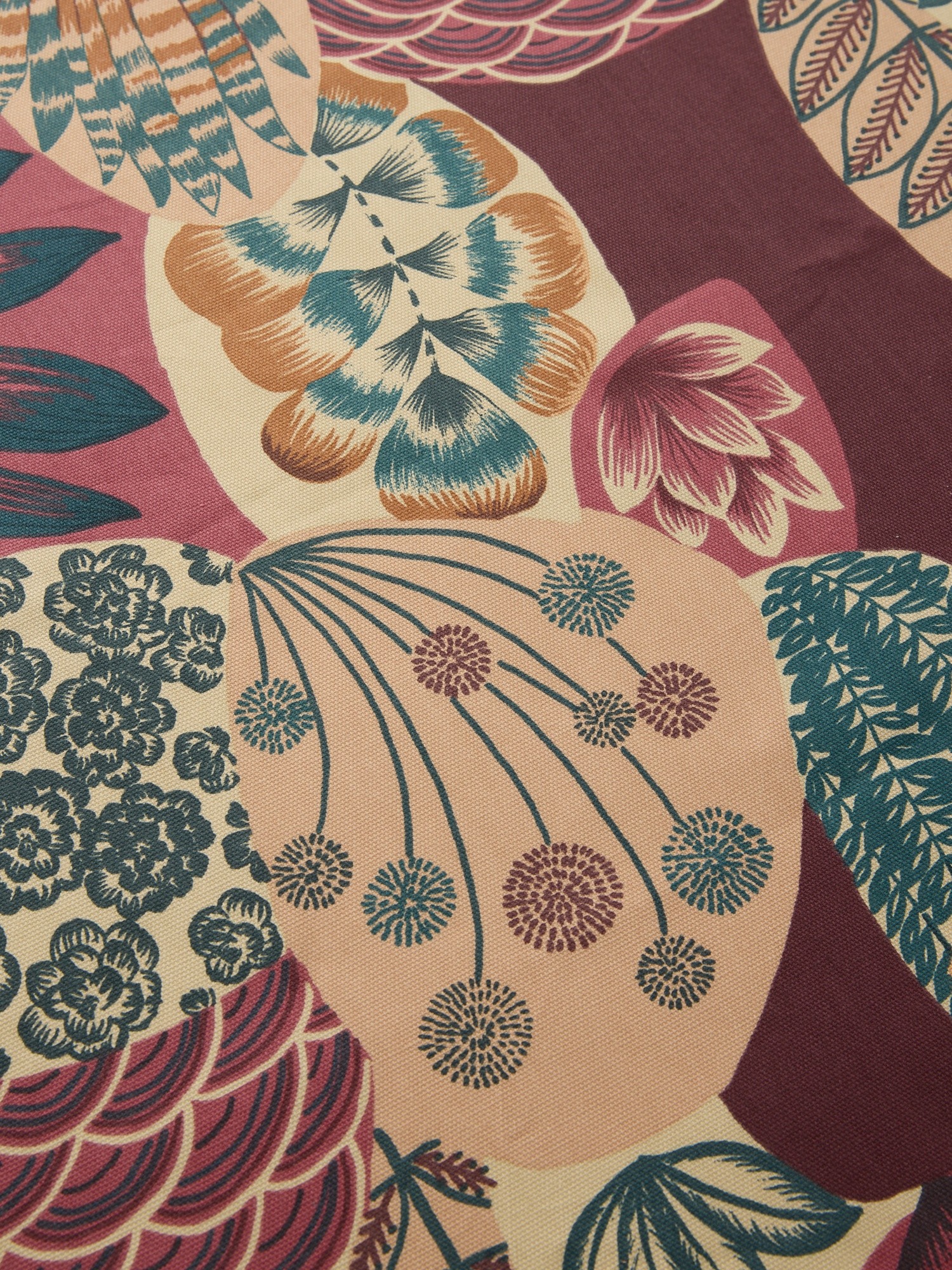 Tovaglia idrorepellente in panama di cotone con stampa cactus - Prezzo di lancio