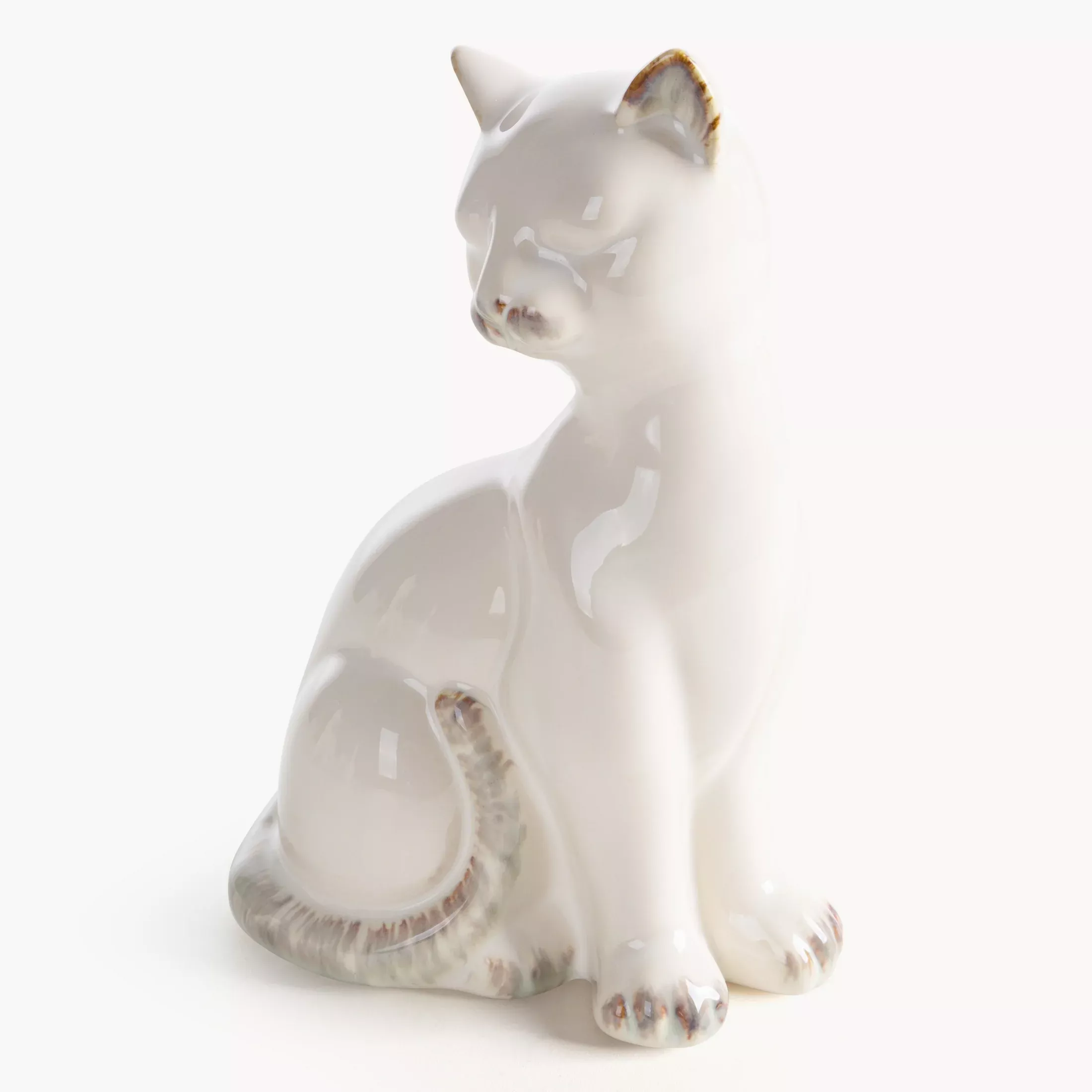Figurka dekoracyjna kot kremowa 12x9x20 cm AVANI