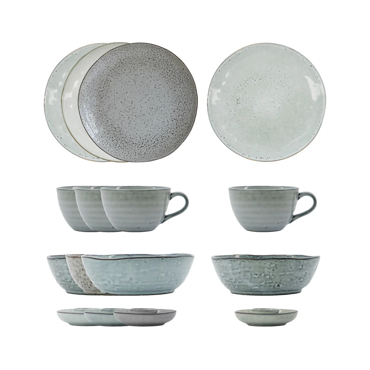 House Doctor - Rustic Brunch-Set, grau (16-tlg.)