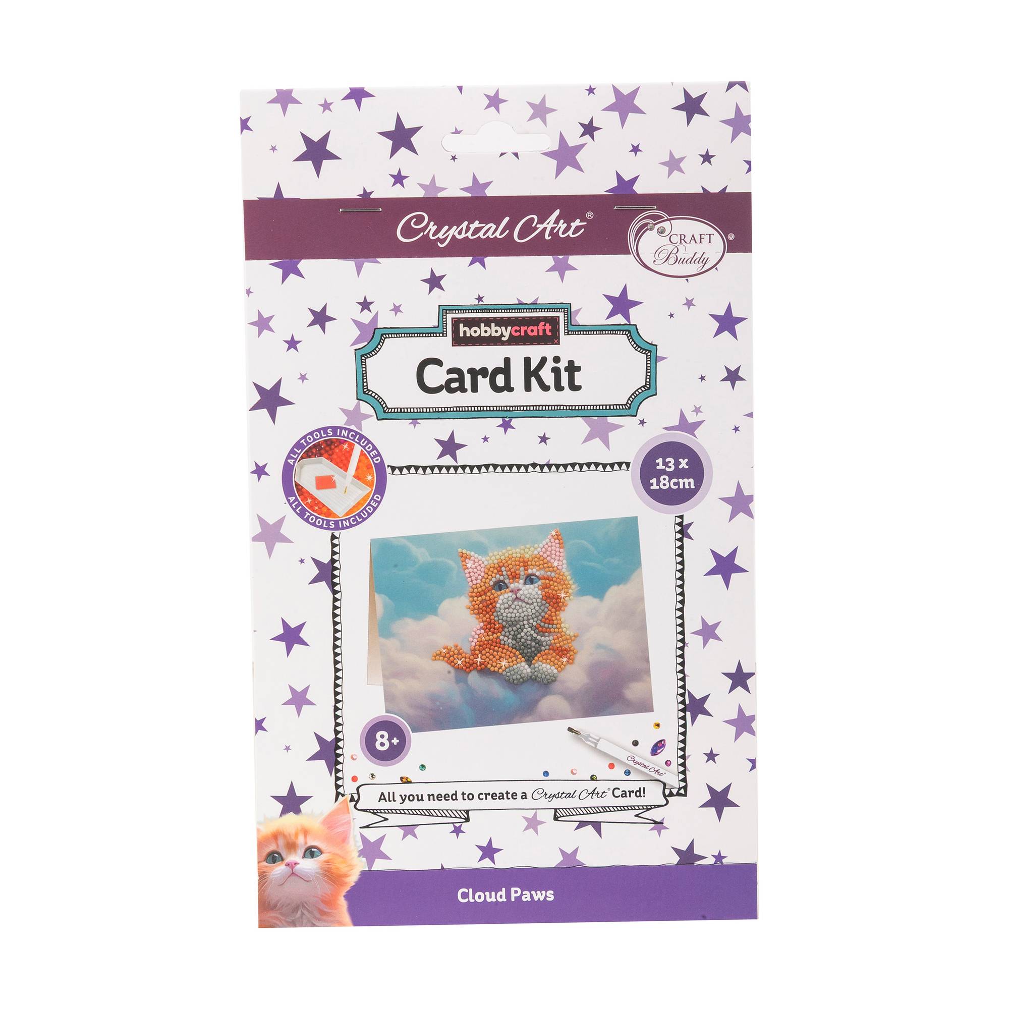 Crystal Art Cloud Paws Card Kit