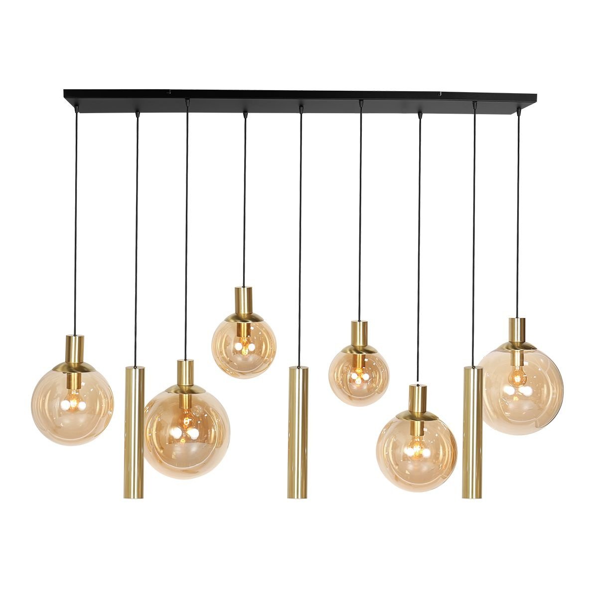 Steinhauer hanglamp bollique - 9 lichts - 140 x 150  cm - messing
