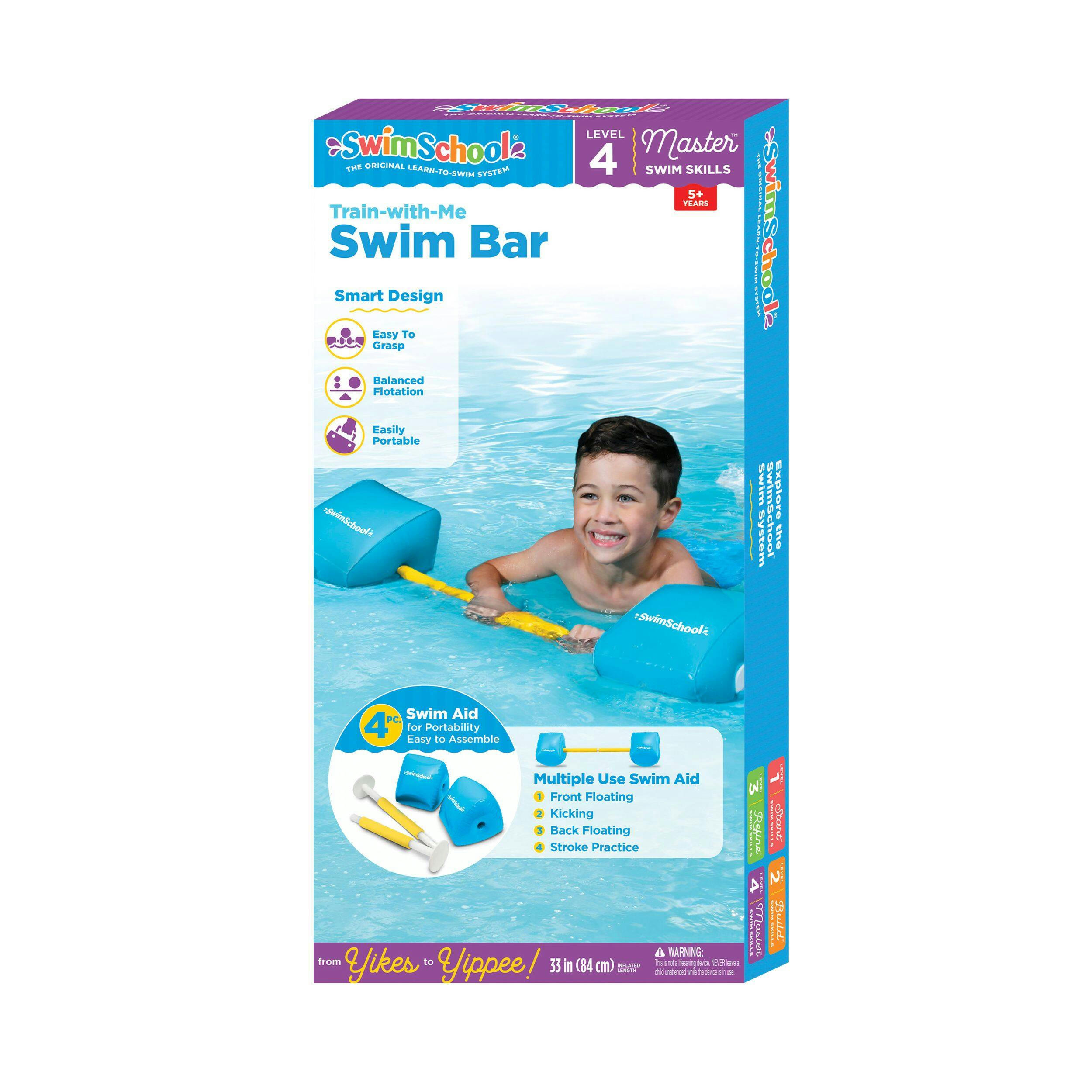 SwimSchool Train-with-Me Floating Kids' Swim Bar, Blue, Ages 5+