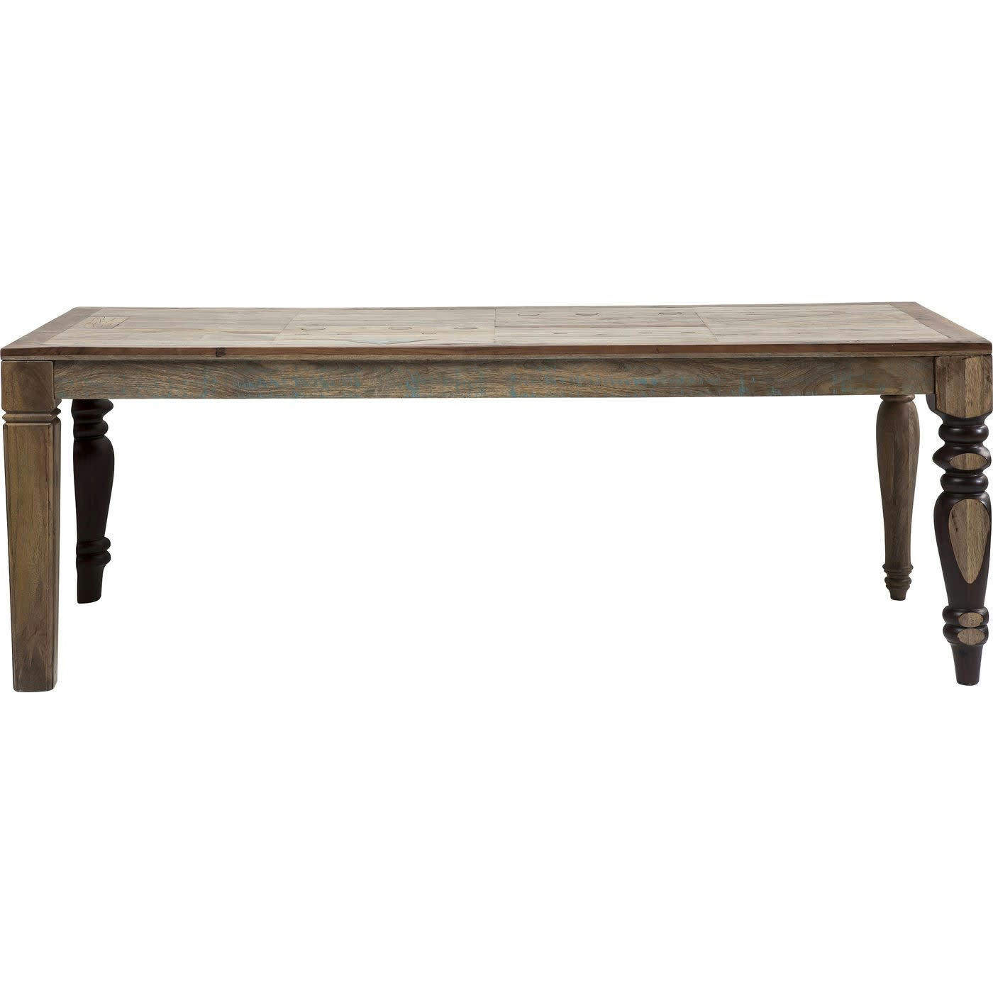 DULD RANGE - Table à manger 10 personnes en manguier et peuplier massif L220