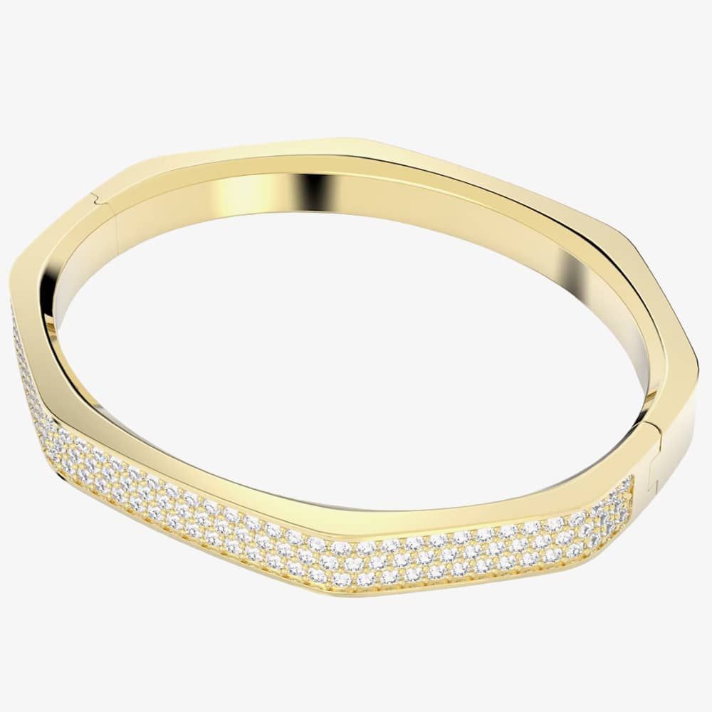 Swarovski Dextera Gold Plated Octagon Bangle 5656845 (L)