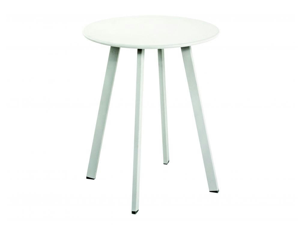 ALDO - Table basse ronde en métal 42cm - Blanc