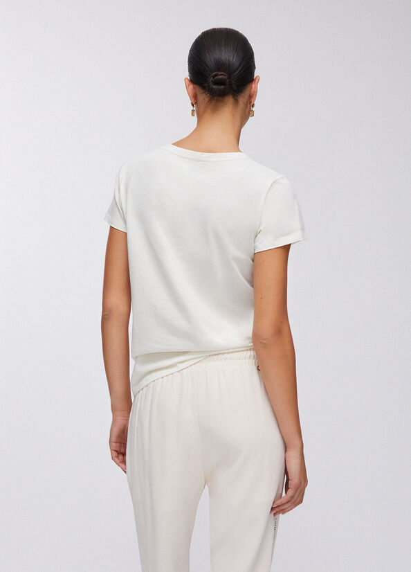 T-shirt con strass