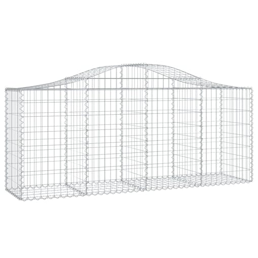 NNEVL Arched Gabion Basket 200x50x80/100 cm Galvanised Iron