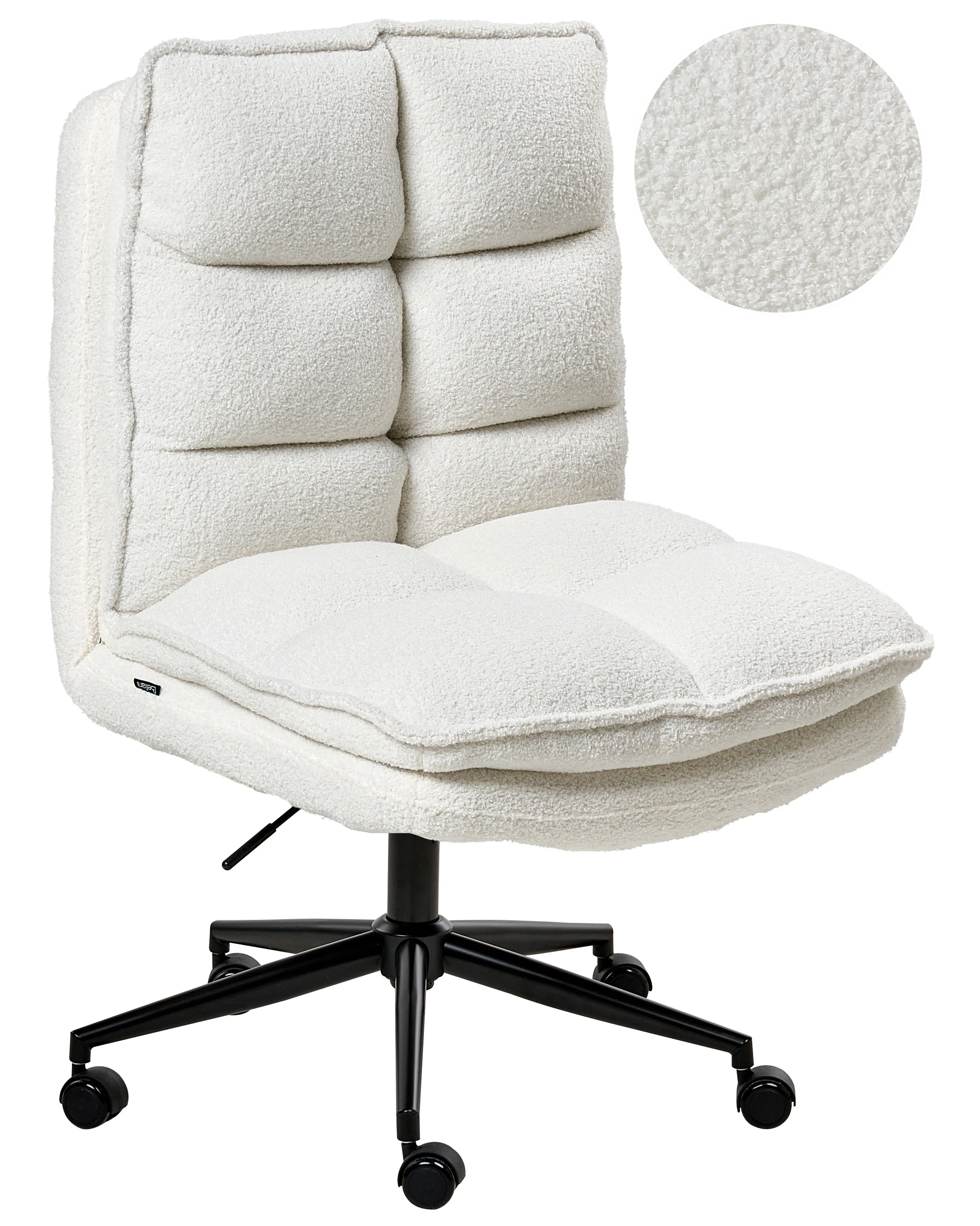 Office Chair ADDISON Boucle White