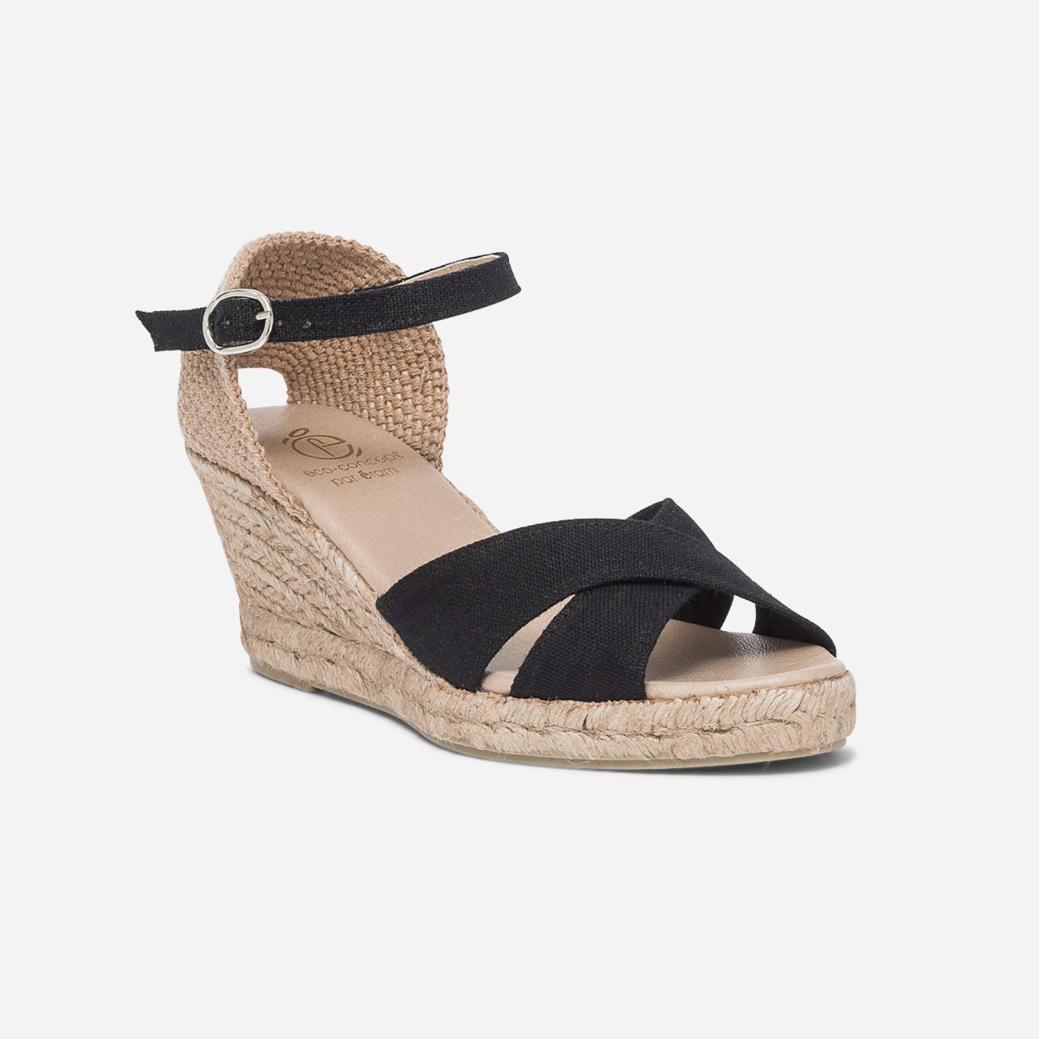 Espadrille compensée noire