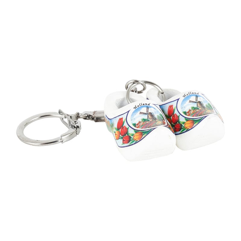 Sleutelhanger houten klompjes - diverse varianten