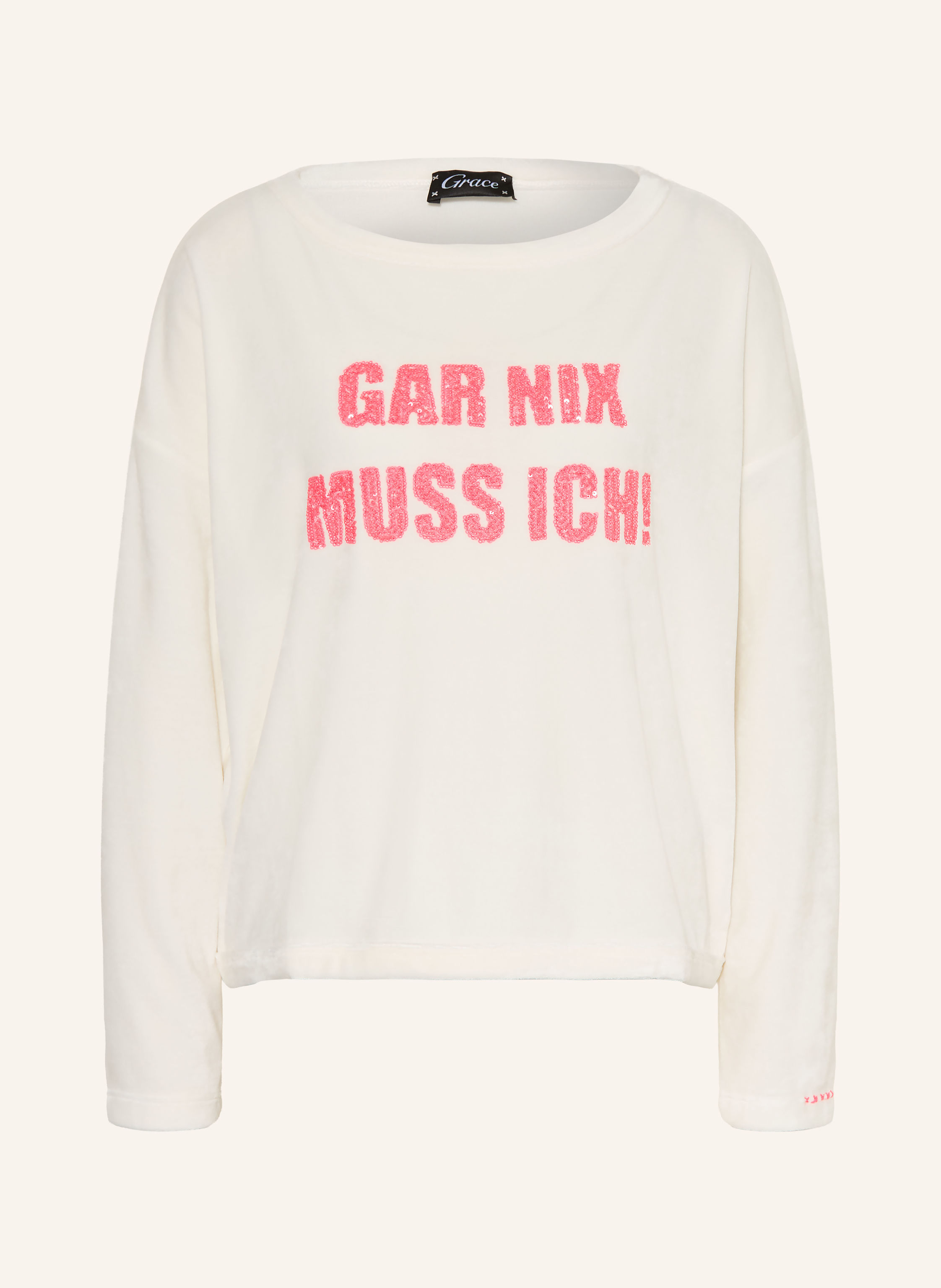 Grace Longsleeve GAR NIX aus Nicki mit Pailletten