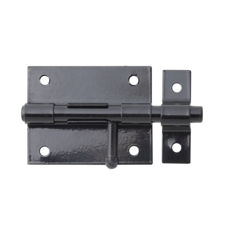 Verrou de box en acier noir 70 x 100 mm ALBERTS